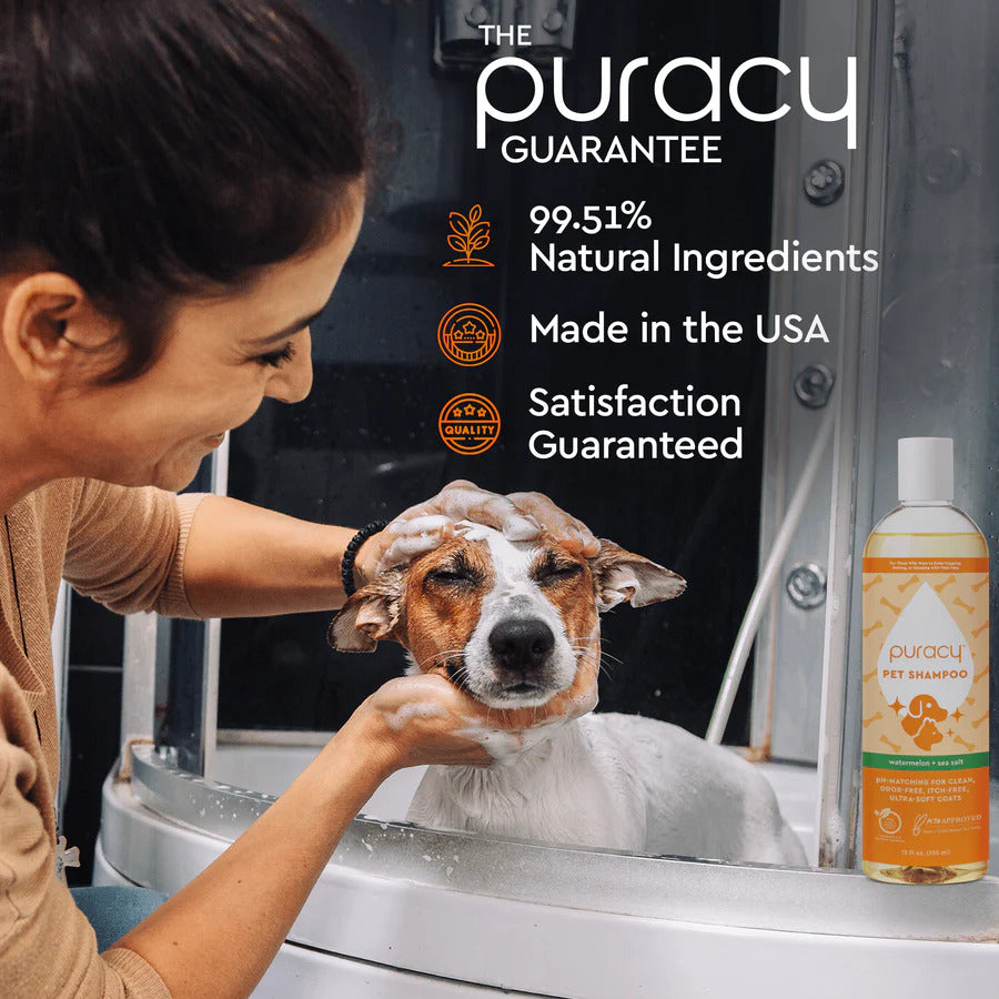 [New Look!] Puracy Pet Shampoo - Watermelon + Sea Salt (355ml) / Orange and Aloe (473ml)
