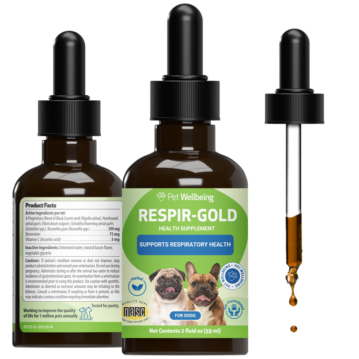 Pet Wellbeing - Respir Gold - for Easy Breathing in Cats & Dogs