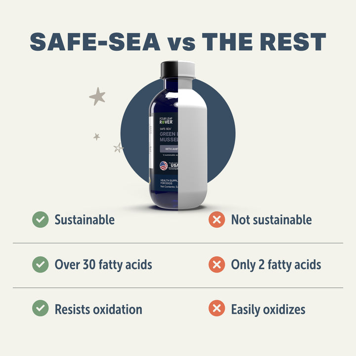 Four Leaf Rover SAFE-SEA: Green Lipped Mussel Oil For Dogs (113ml)