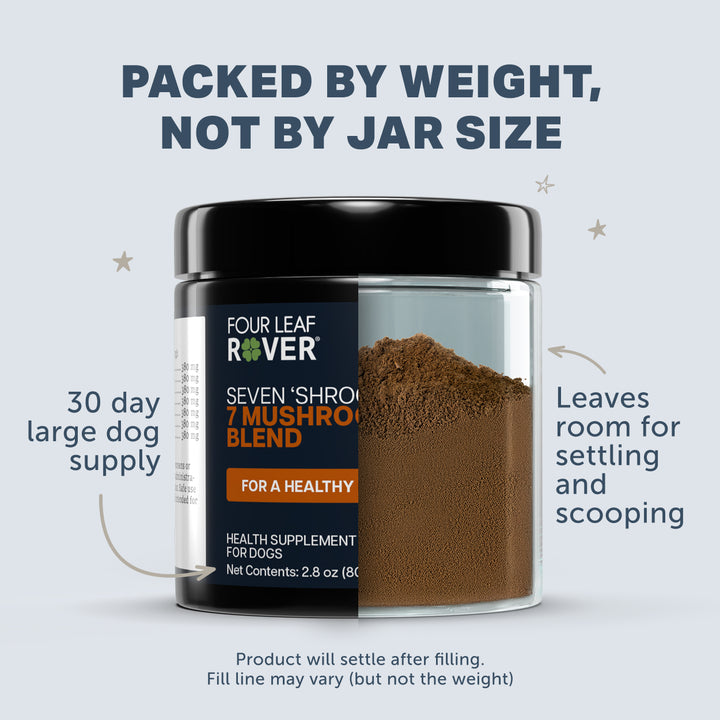 Four Leaf Rover SEVEN SHROOMS for Dogs. 7 Mushroom Blend (80g)
