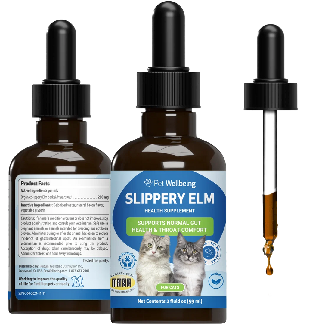 [ NEW! ] Pet Wellbeing Slippery Elm (2oz) - for Healthy Digestive Tract and Throat Tissue in Dogs