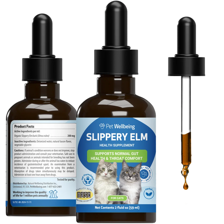 [ NEW! ] Pet Wellbeing Slippery Elm (2oz) - for Healthy Digestive Tract and Throat Tissue in Dogs