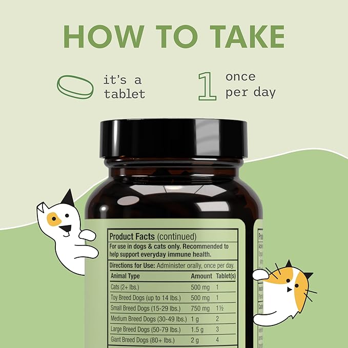 Dr. Mercola SpiruGreen, Bark & Whiskers Spirulina for Cats & Dogs (90g -180 tablets)