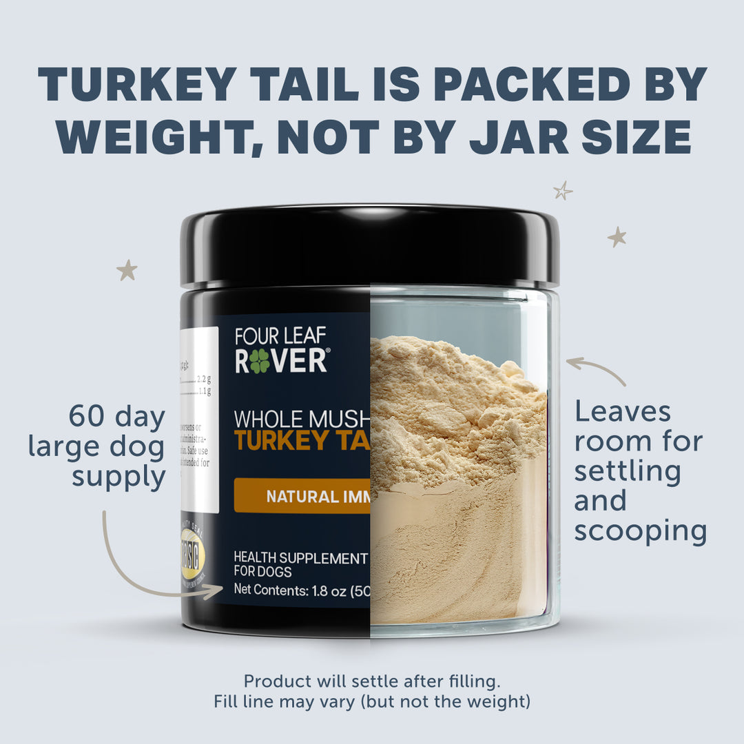 Four Leaf Rover TURKEY TAIL MUSHROOM for Dogs (50g) Whole Mushroom