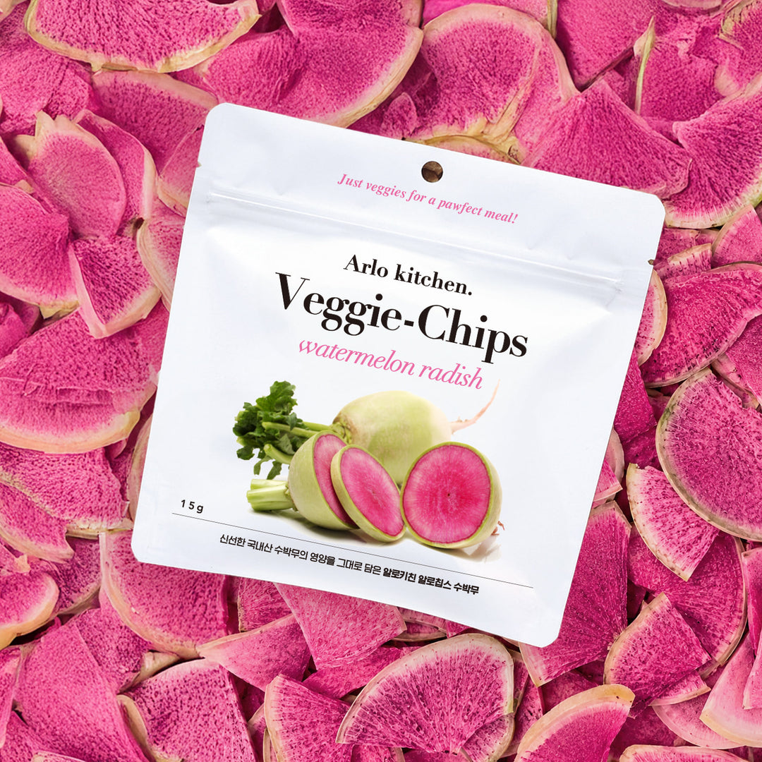 Arlo Kitchen Veggie and Fruit Chips Treats for Dogs (Made in Korea)
