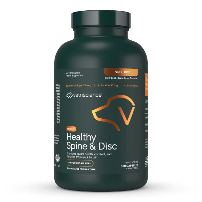 [NEW LOOK!] VetriScience Healthy Spine & Disc, formally known as Vetri Disc Spinal Support Supplement for Dogs (180 capsules)