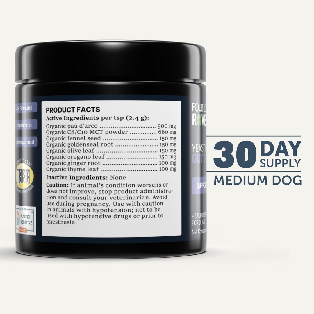 Four Leaf Rover YEAST GUARD (35.4g). Gut Detox Support