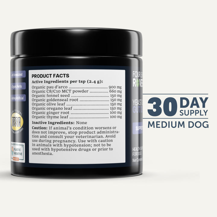 Four Leaf Rover YEAST GUARD (35.4g). Gut Detox Support