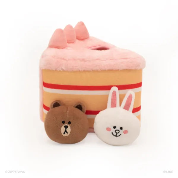 LINE FRIENDS ZippyPaws Burrow® BROWN and CONY in Cake