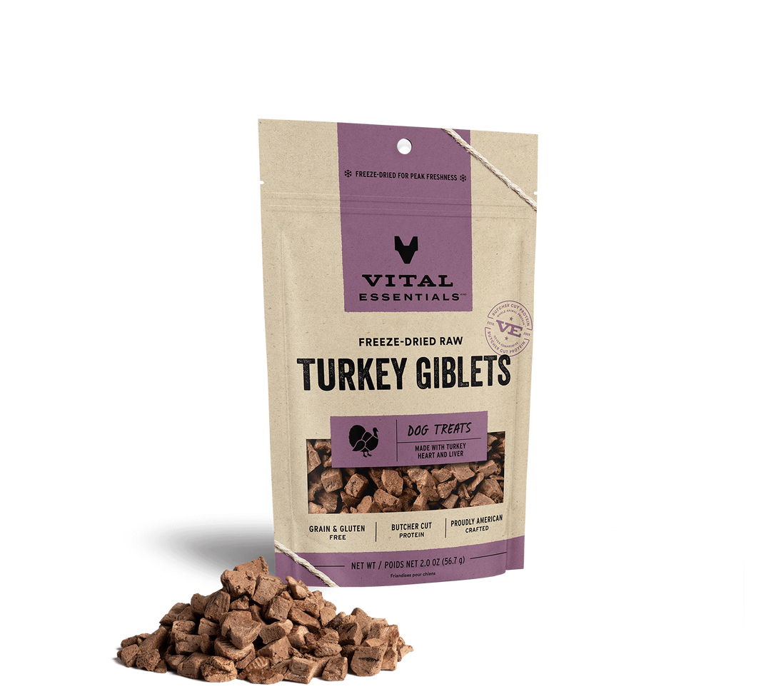 Vital Essentials® Freeze-Dried Raw Turkey Giblets Dog Treats, 2.0 oz