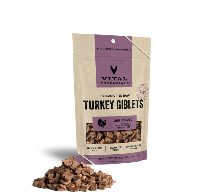 Vital Essentials® Freeze-Dried Raw Turkey Giblets Dog Treats, 2.0 oz