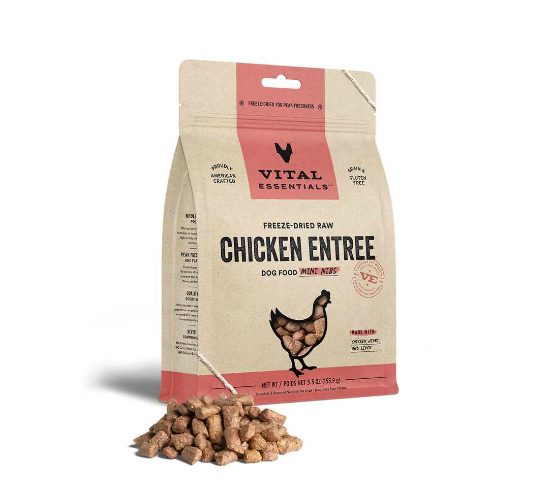 Vital Essentials® Freeze-Dried Raw Chicken Entree Dog Food Mini Nibs, 5.5 oz