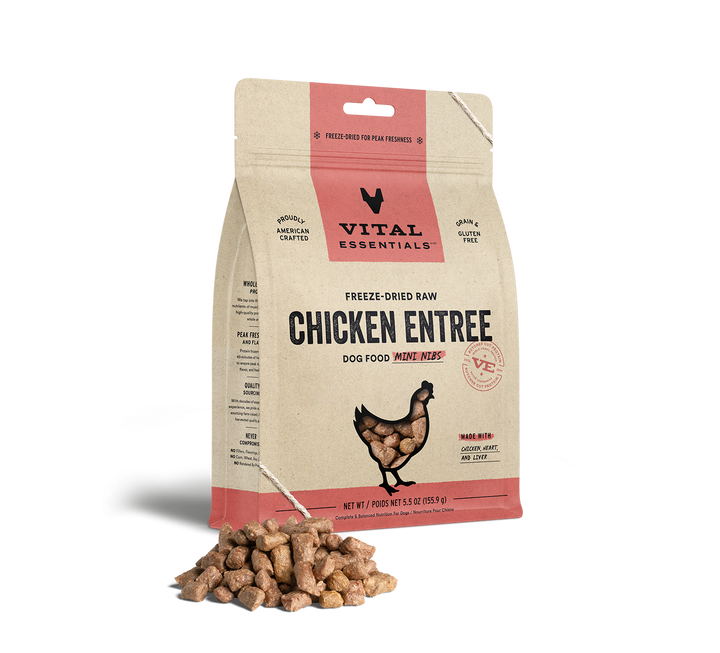 Vital Essentials® Freeze-Dried Raw Chicken Entree Dog Food Mini Nibs, 5.5 oz