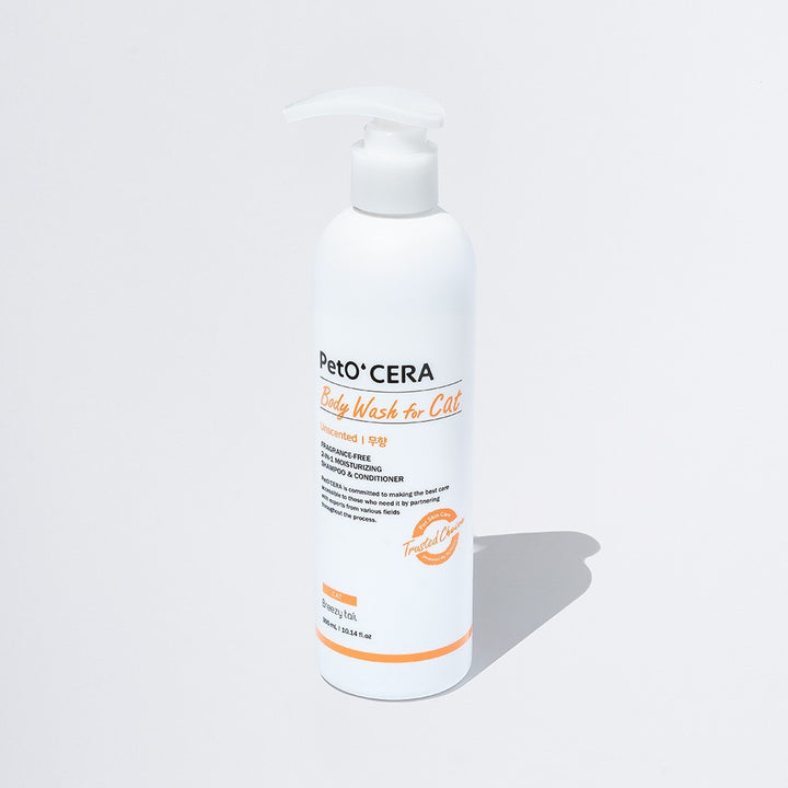 PetOCERA Body Wash for Cat Unscented 300ml - Fragrance-free, hypoallergenic all-in-one shampoo for sensitive cats