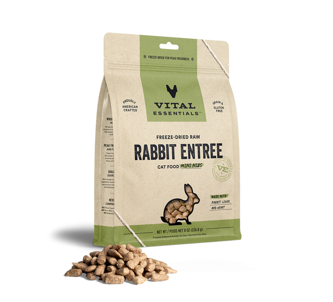 Vital Essentials® Freeze-Dried Raw Rabbit Entree Cat Food Mini Nibs, 8 oz