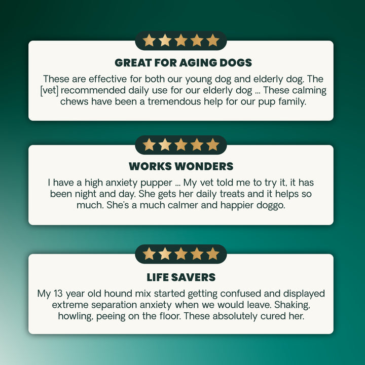 VetriScience® Calm & Confident Long Lasting (formally Composure Long Lasting) Calming Supplement for Dogs (50 chews)