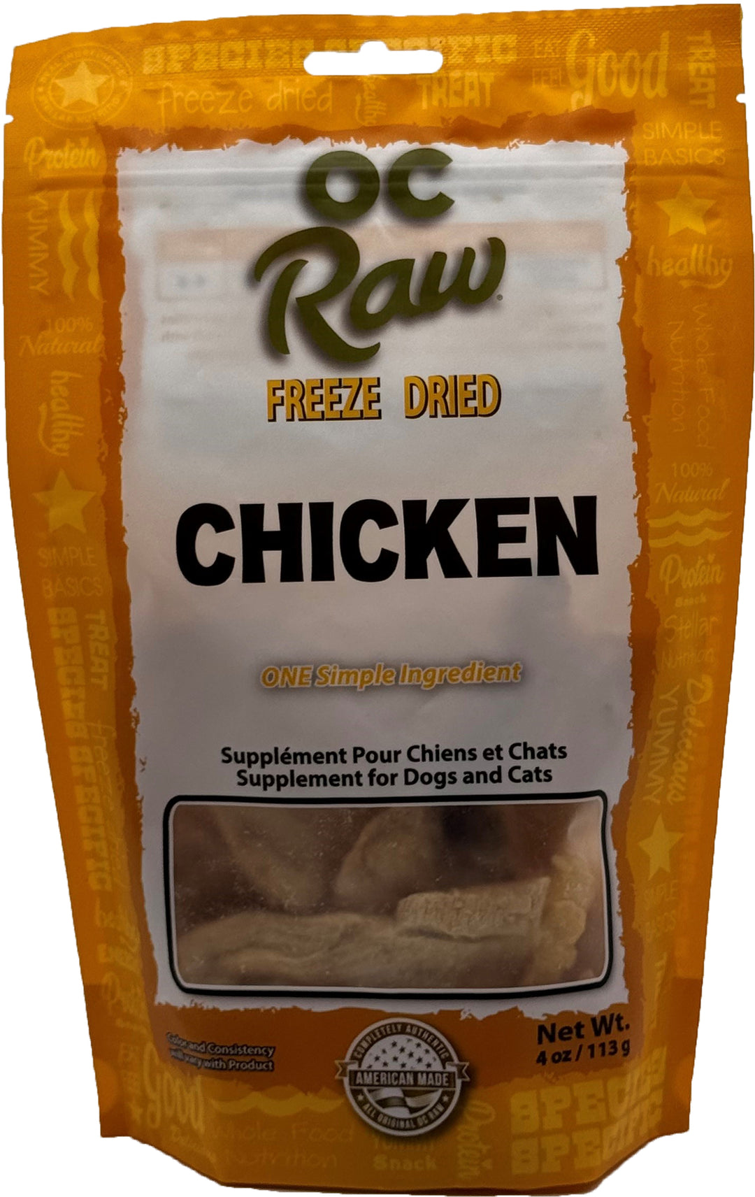 OC Raw - Freeze Dried Raw Treat - Chicken (4 oz - 113g)