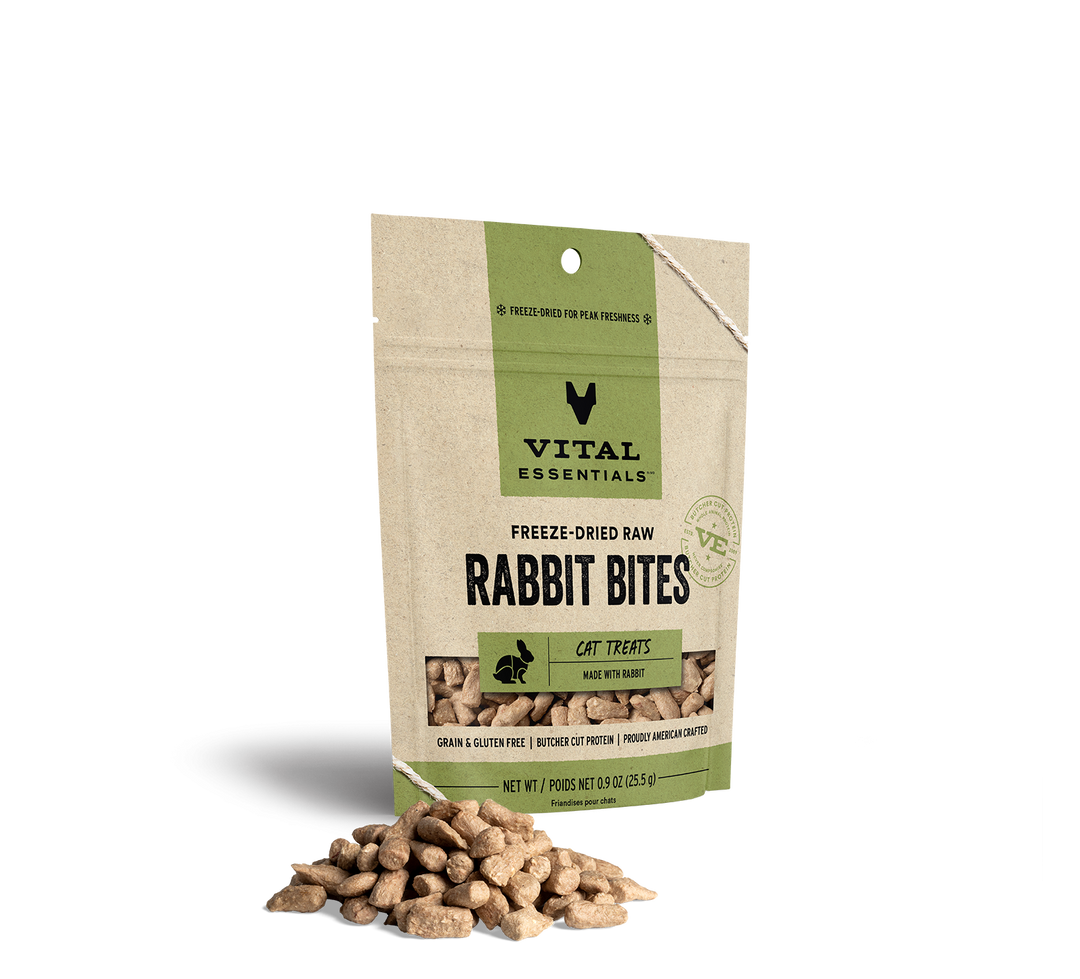 Vital Essentials® Freeze-Dried Rabbit Bites Cat Treats, 0.9 oz