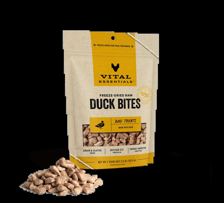 Vital Essentials® Freeze-Dried Duck Bites Dog Treats, 2oz