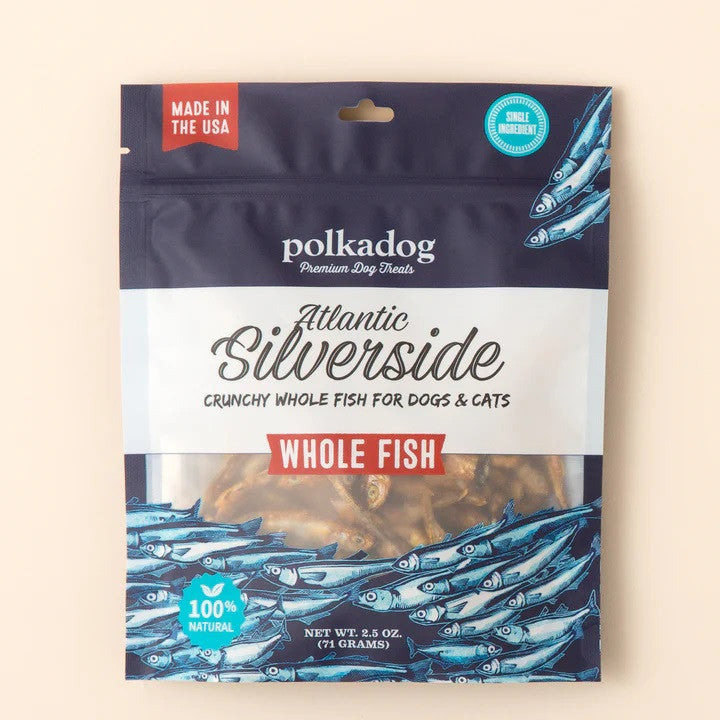 Polkadog Treats - Atlantic Silverside (2.5oz / 71g)