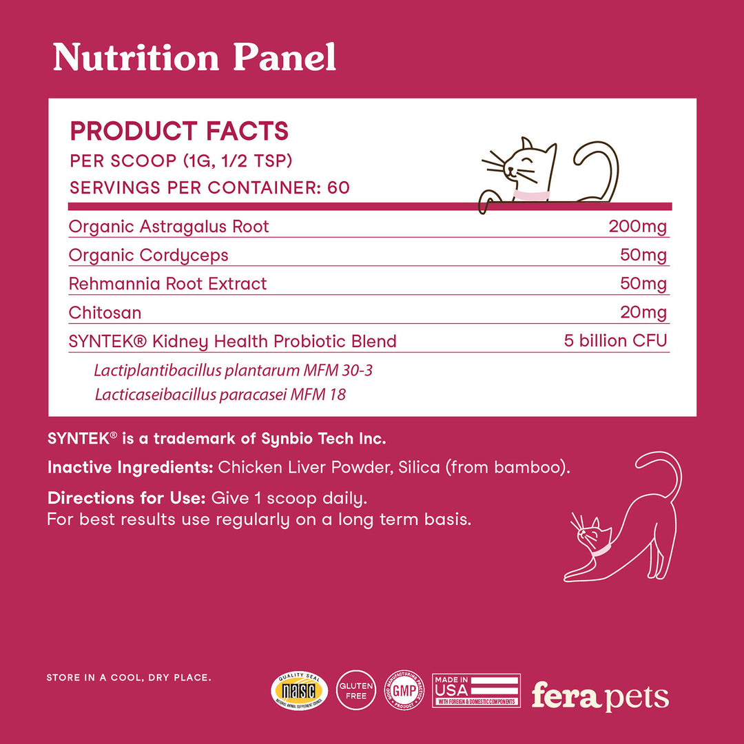 [NEW!] Fera Pets Kidney Support Supplement for Cats (60g)