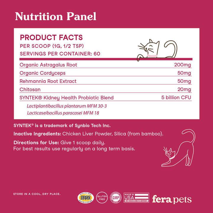[NEW!] Fera Pets Kidney Support Supplement for Cats (60g)