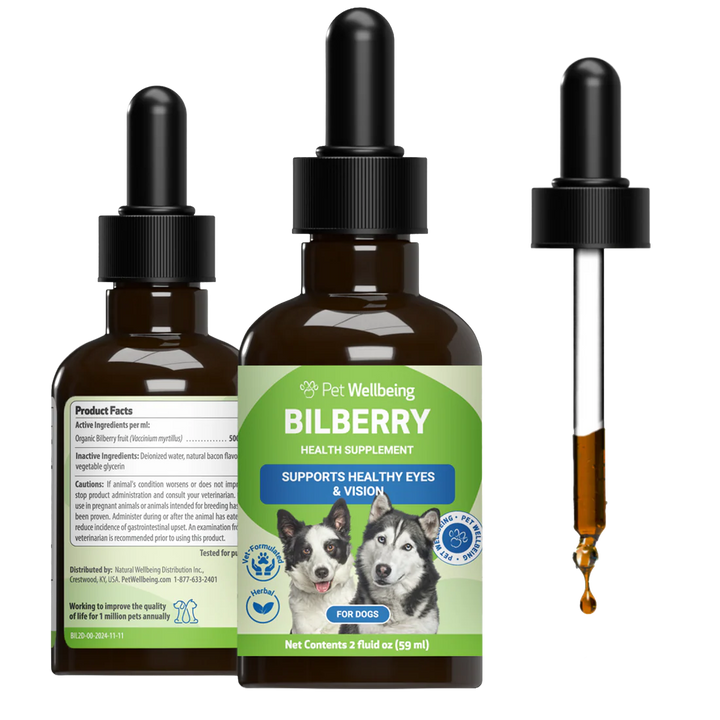 Pet Wellbeing - Bilberry 2oz (Supports Healthy Vision and Capillaries in Dogs)