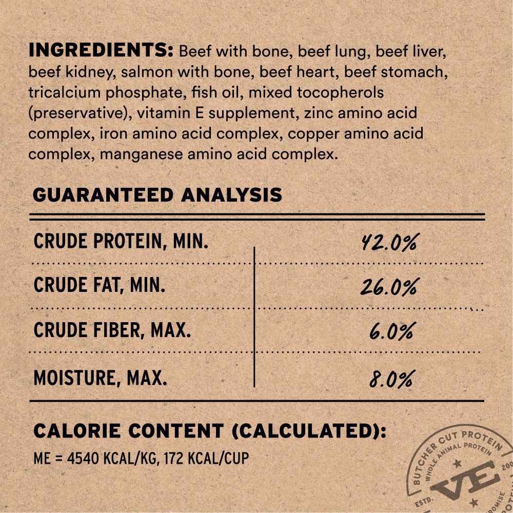 [NEW!] Vital Essentials® Freeze-Dried Raw Beef & Salmon Entree Dog Food Soft Nibs 14oz
