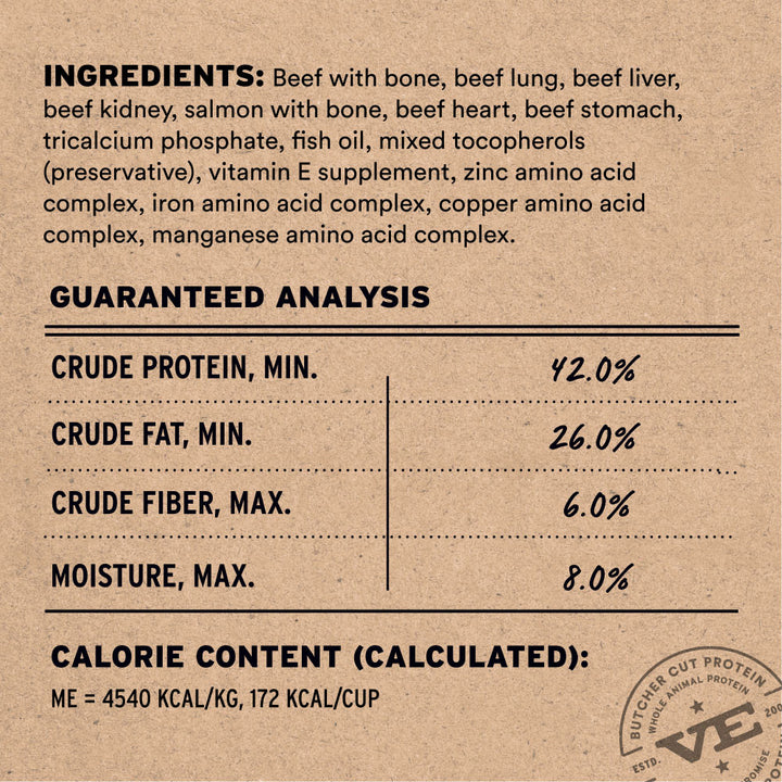 [NEW!] Vital Essentials® Freeze-Dried Raw Beef & Salmon Entree Dog Food Soft Nibs 14oz