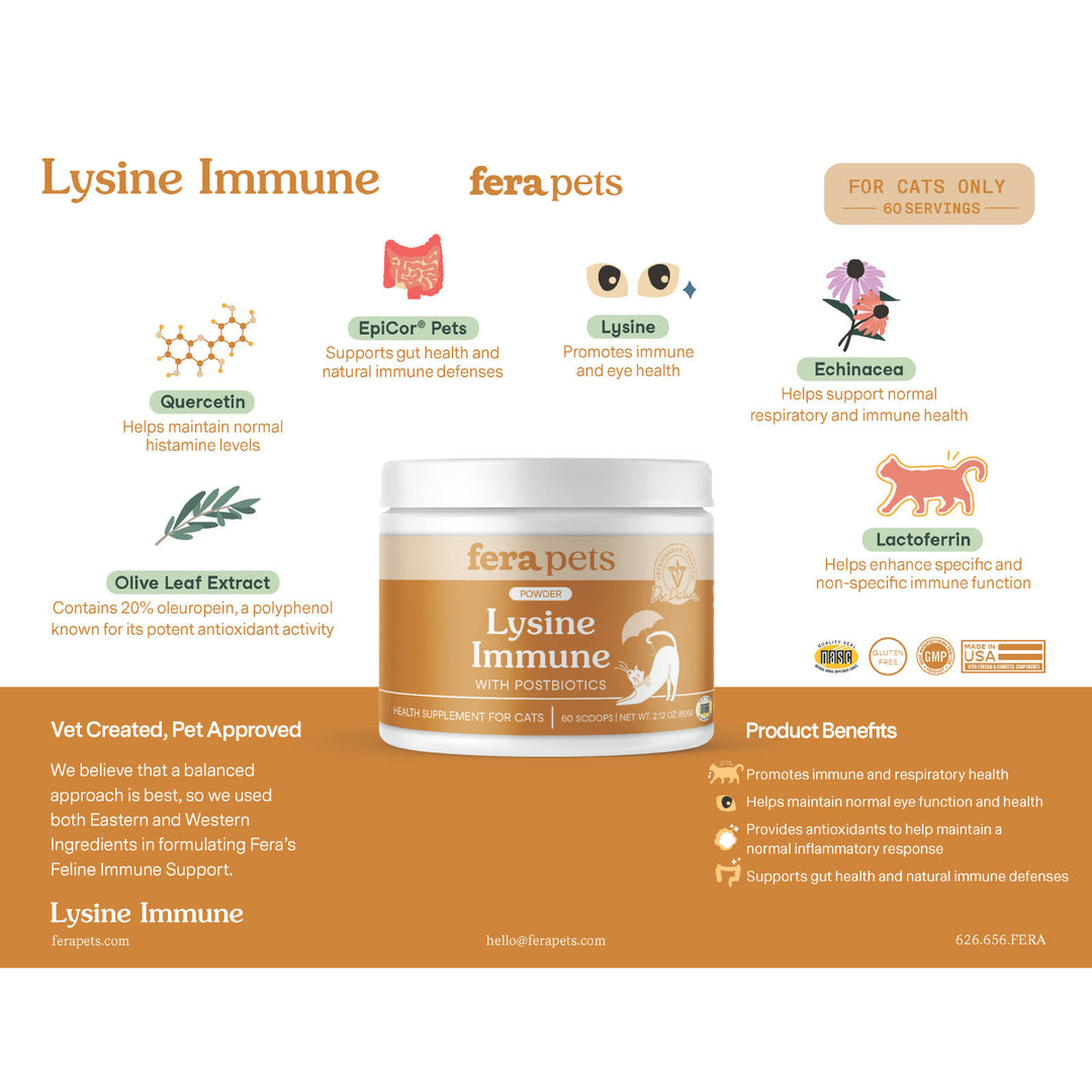 [NEW!] Fera Pets L-Lysine Immune Support for Cats (60g)