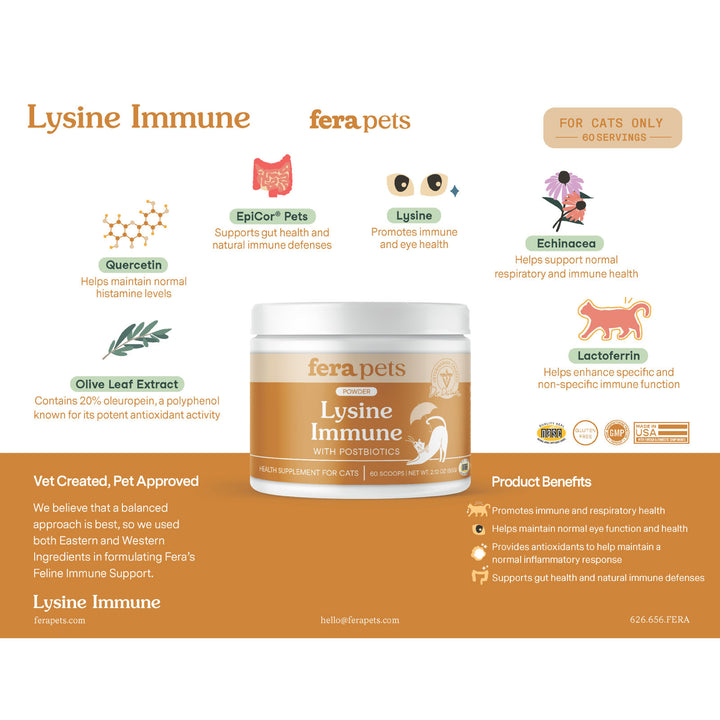 [NEW!] Fera Pets L-Lysine Immune Support for Cats (60g)