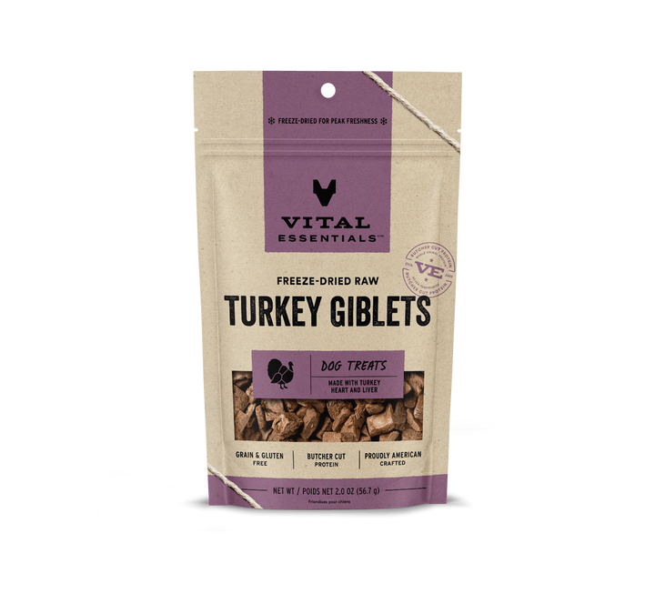 Vital Essentials® Freeze-Dried Raw Turkey Giblets Dog Treats, 2.0 oz