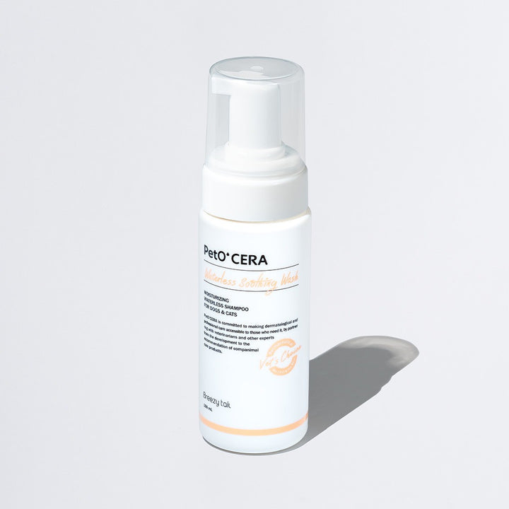 PetOCERA Waterless Soothing Wash 150ml - No-rinse soothing foam cleanser for dogs & cats