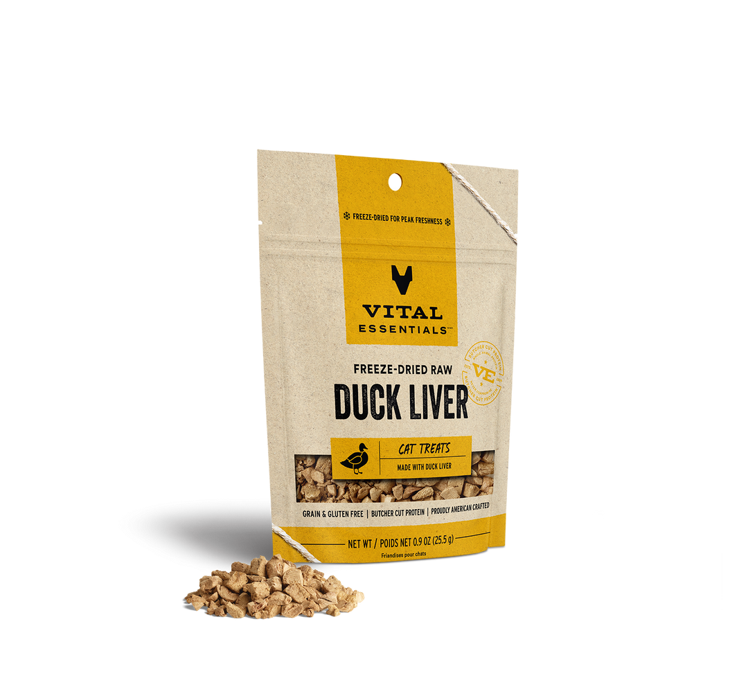 Vital Essentials® Freeze-Dried Duck Liver Cat Treats, 0.9 oz