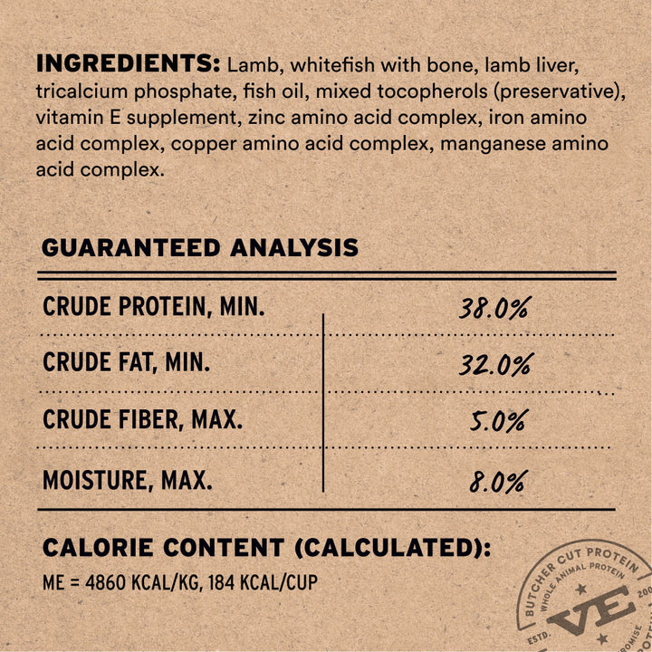 [NEW!] Vital Essentials® Freeze-Dried Raw Lamb & Whitefish Entree Dog Food Soft Nibs 14oz