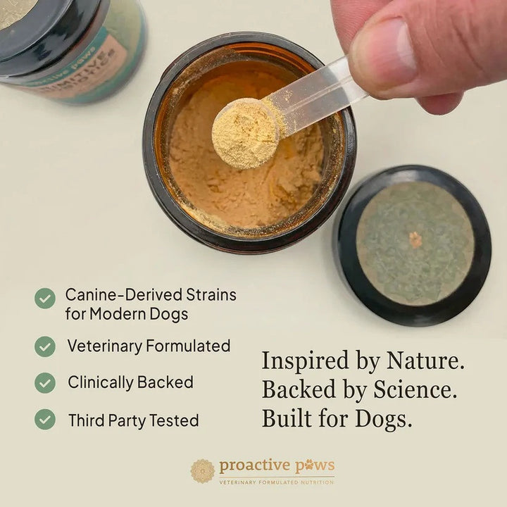 [NEW!] Proactive Paws - Primitive Probiotics (45g) by Dr Karen Becker. Next gen probiotics from wild wolves, canine specific strains, soil based organism