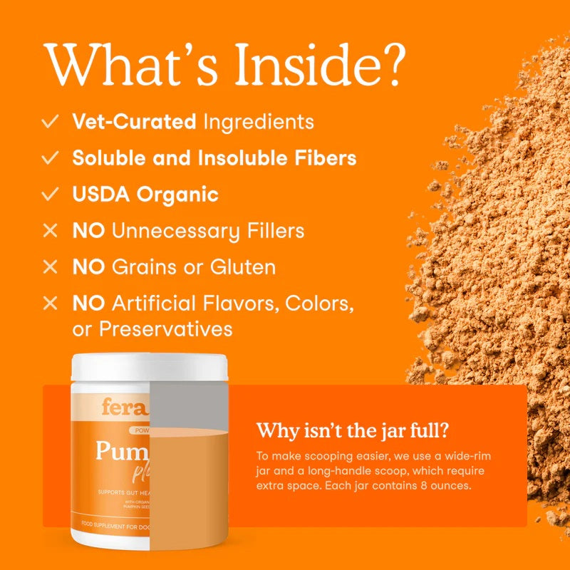 Fera Pets - Pumpkin Plus Fiber Support for Dogs and Cats (227g)