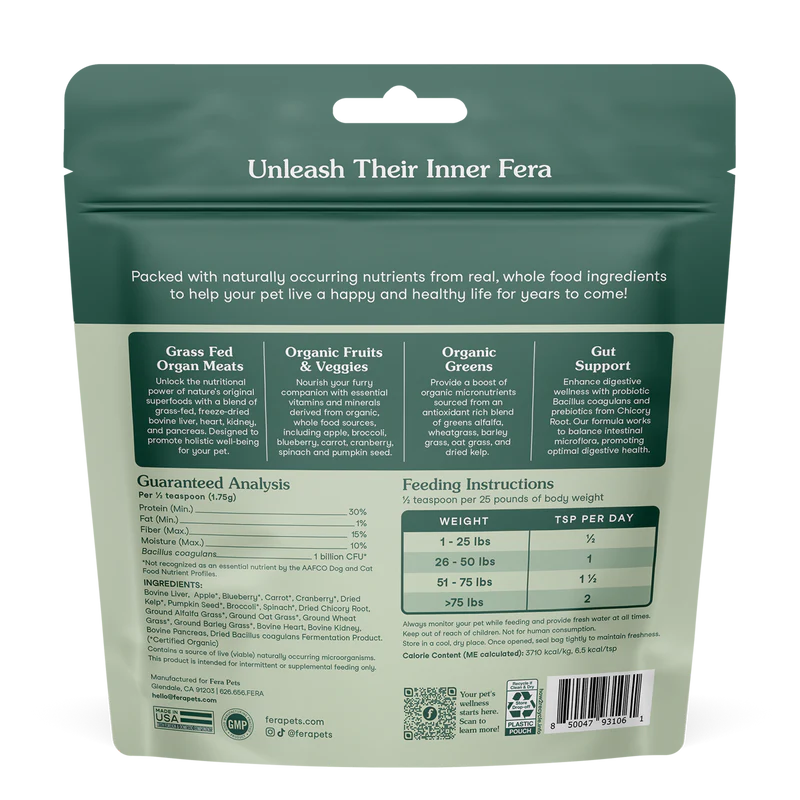 Fera Pets Whole Food Multivitamin Topper (3.7oz / 105g)