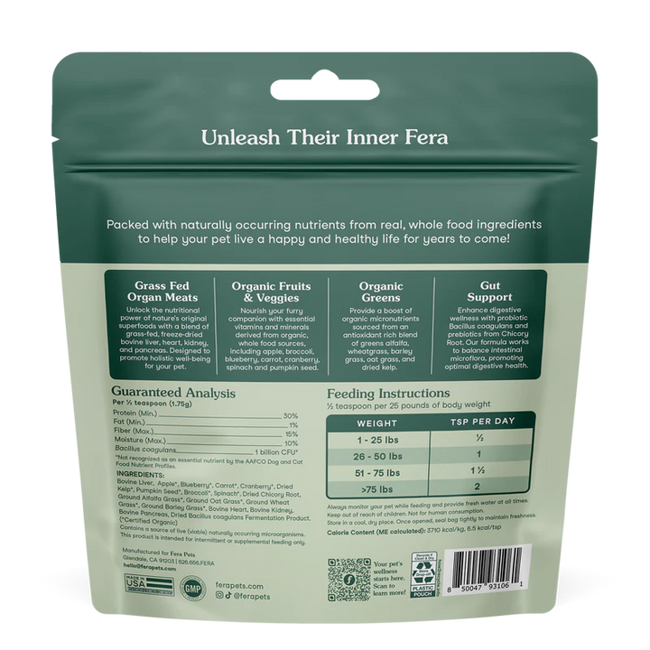 Fera Pets Whole Food Multivitamin Topper (3.7oz / 105g)