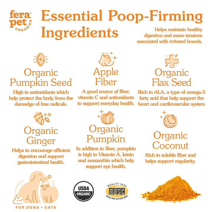 Fera Pet Organics - Pumpkin Plus Fiber Support for Dogs and Cats (227g)