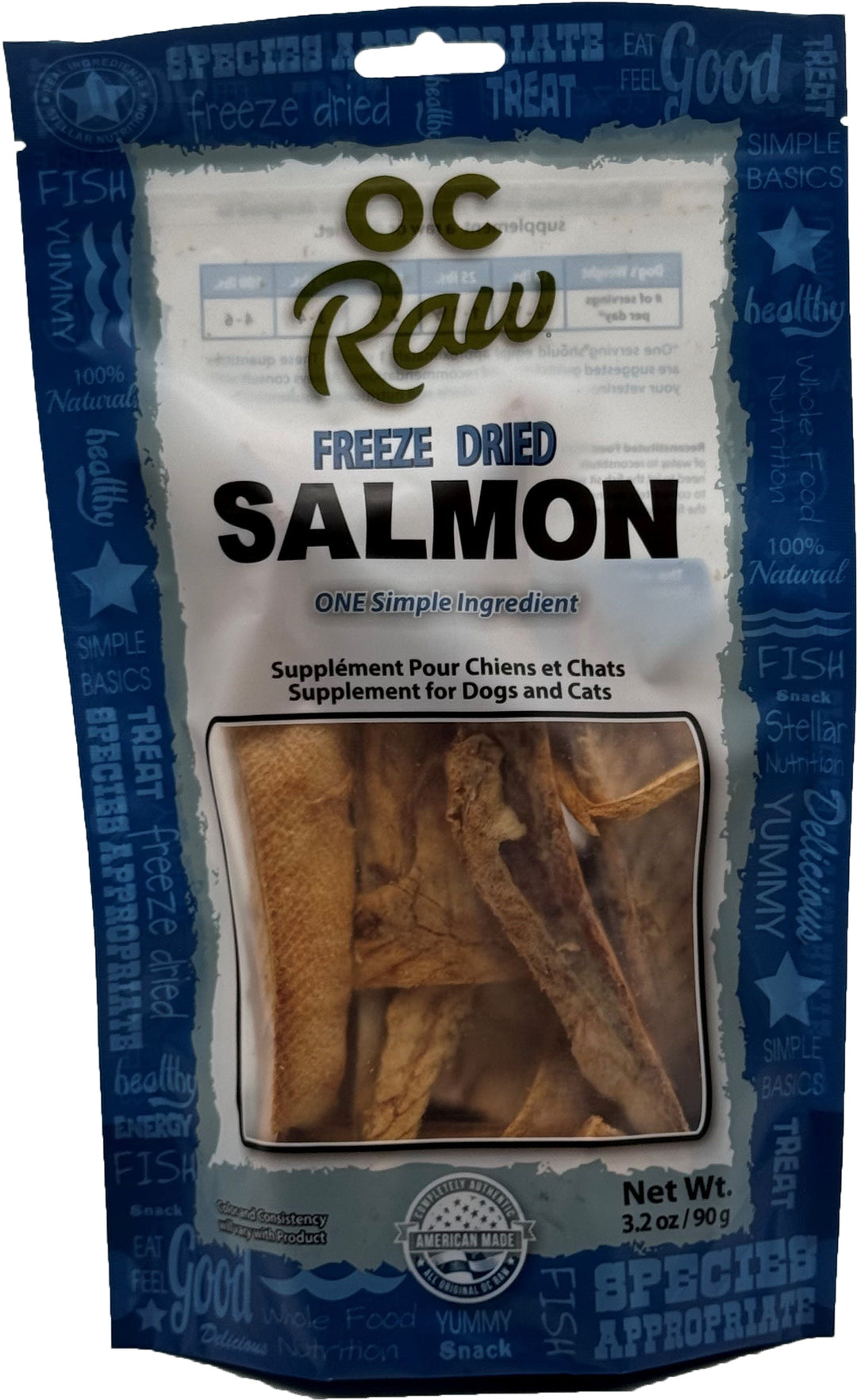 OC Raw - Freeze Dried Raw Treat - Salmon (4 oz - 113g)