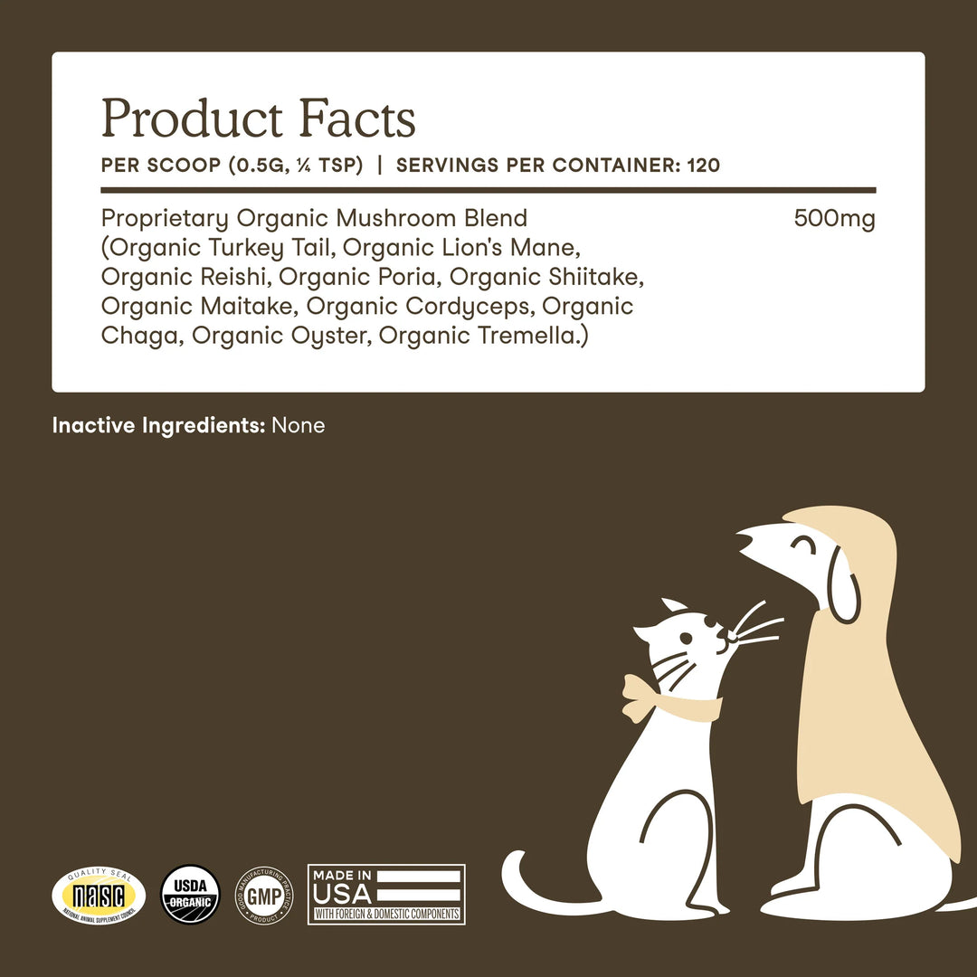 Fera Pets USDA Organic Mushroom Blend for Immune Support (60g)