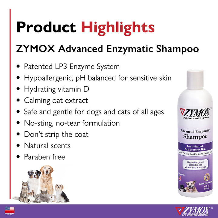 ZYMOX® Advanced Enzymatic Shampoo (12 oz - 355ml)