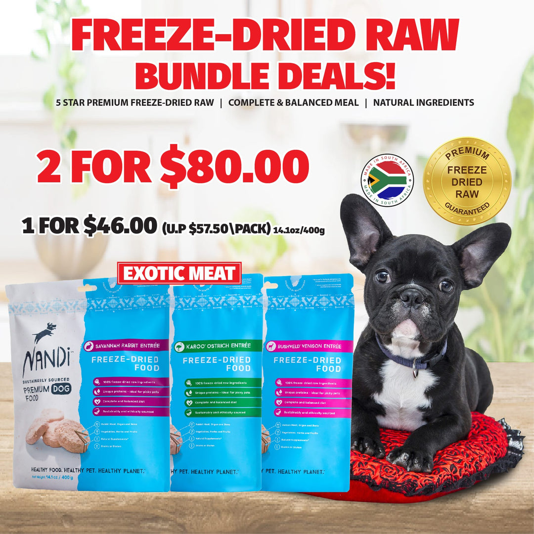 [2 for $80] Nandi - Freeze Dried Raw - Savannah Rabbit Entrée (14.1 oz - 400g)
