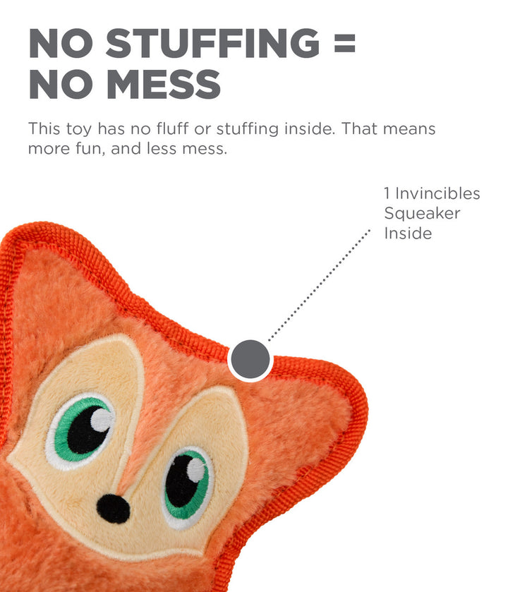 Invincibles Mini Plush Toy by Outward Hound - Fox Orange
