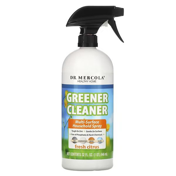 Dr. Mercola Greener® Cleaner Multi-Surface Household Spray (Fresh Citrus), 946ml/32 fl oz