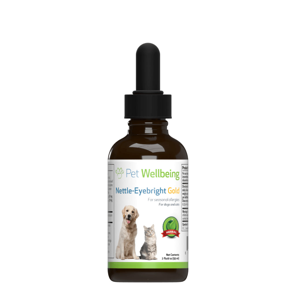 Pet Wellbeing - Nettle-Eyebright Gold - Allergy Defense for Cats & Dogs with Seasonal Sneezing or Stuffy Nose (2oz / 59ml)