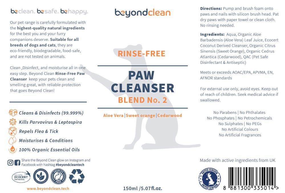 Rinse-Free+Paw+Cleanser+-+Blend+No.+2+Label