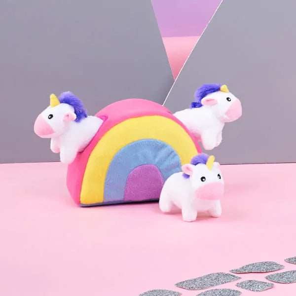 ZippyPaws Burrow™ - Unicorns in Rainbow