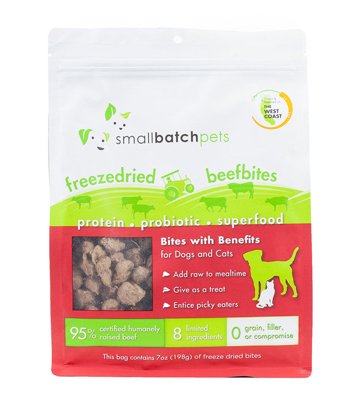 Smallbatch - Freeze Dried Beef Bites - 198g (Protein + Probiotic + Superfood)